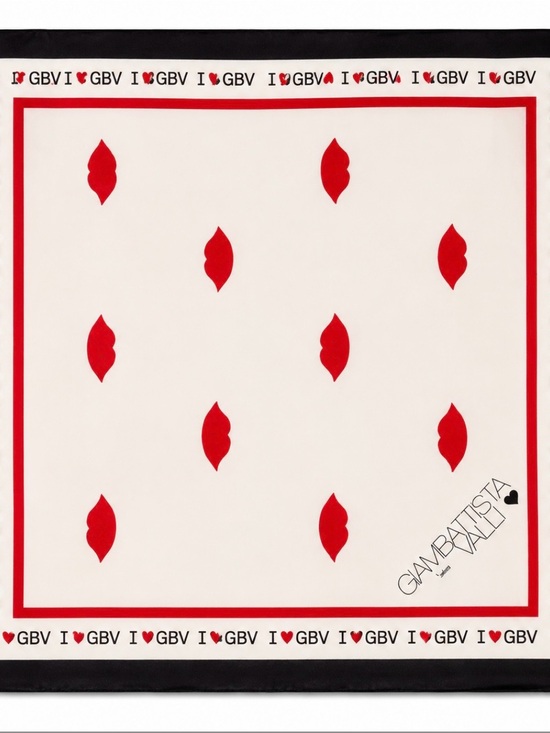 GIAMBATTISTA VALLI X H&M Accessories - GIAMBATTISTA VALLI X H&M RED LIP PRINT 100% SILK NECKERCHIEF NWT